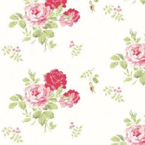 Vintage style shabby chic wallpaper