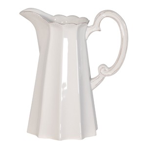 White fluted jug from The Furniture Barn