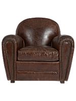 Cigar brown leather armchair