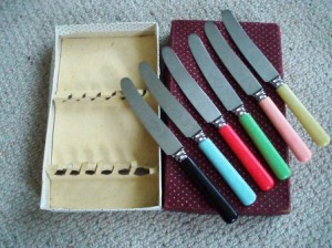 50s vintage boxed knife set