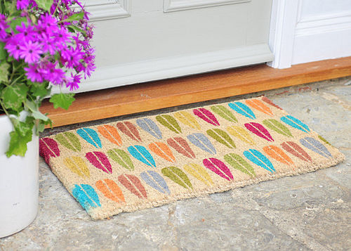Vintage leaf design door mat - Cosy Home Blog