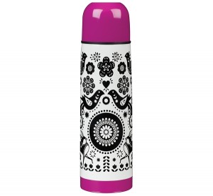 Black and pink folklore flask
