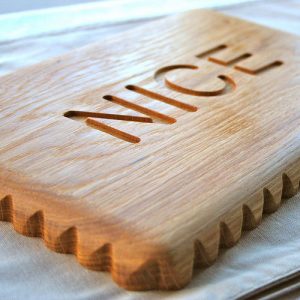 Funky Nice biscuit chopping board
