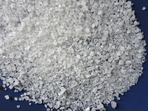 Coarse sea salt makes a brilliant, natural exfoliator