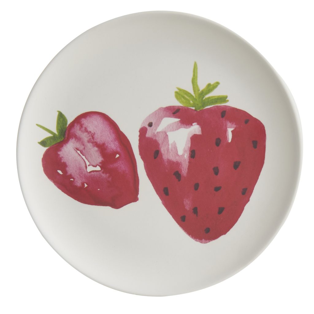 Strawberry design picnic plates