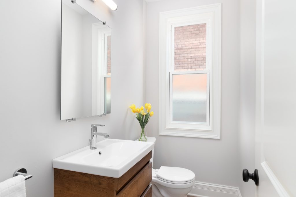 Small cloakroom bathroom in home
